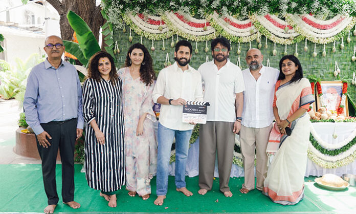 Nagarjuna launches Dhootha 2 with Naga Chaitanya as producer and lead actor in the highly anticipated supernatural thriller sequel.