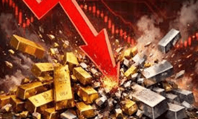 Gold and silver prices decline sharply in domestic and international markets after a prolonged rally, with buyers adopting a wait-and-watch approach.