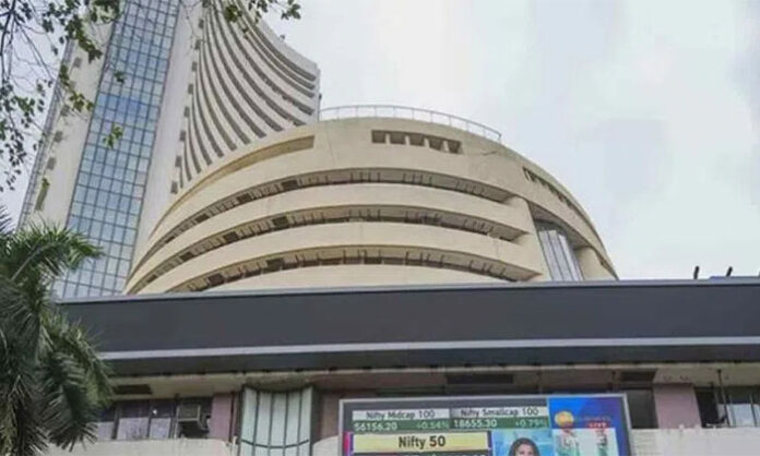 Indian stock market chart showing Sensex and Nifty decline amid global tensions and economic slowdown concerns