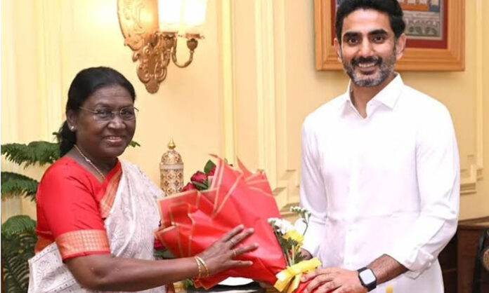 President Droupadi Murmu receives birthday wishes from leaders across India as AP Minister Nara Lokesh extends his greetings.