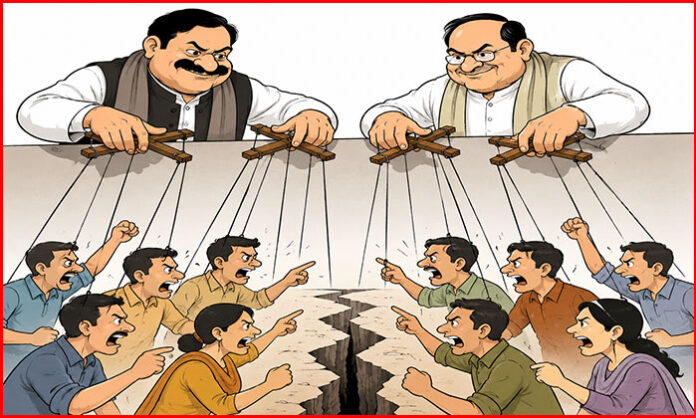 Politicians accused of creating regional tensions and social divisions for political gain while affecting public peace and harmony.