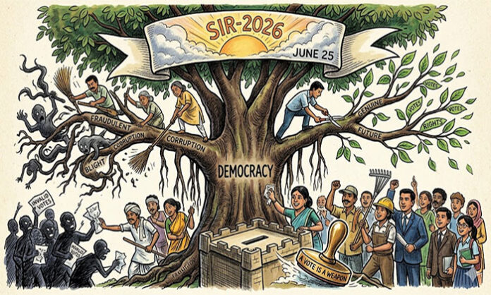 Telangana SIR 2026 voter list revision starting June 25 to remove fake votes and update the electoral roll under Special Intensive Revision.