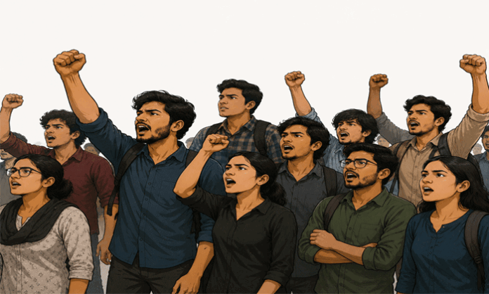 A strong message highlights the frustration of unemployed youth in Telangana, warning the government against ignoring their aspirations and employment concerns.