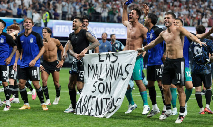 Argentina Falklands Banner FIFA Controversy