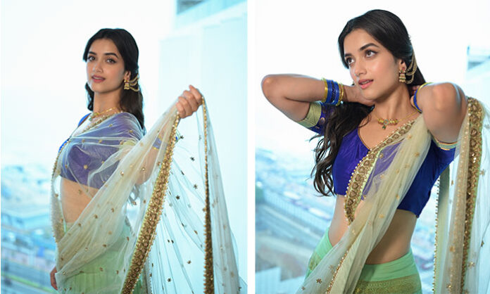 Bhagyashri Borse poses in her latest stylish photoshoot with a glamorous look.