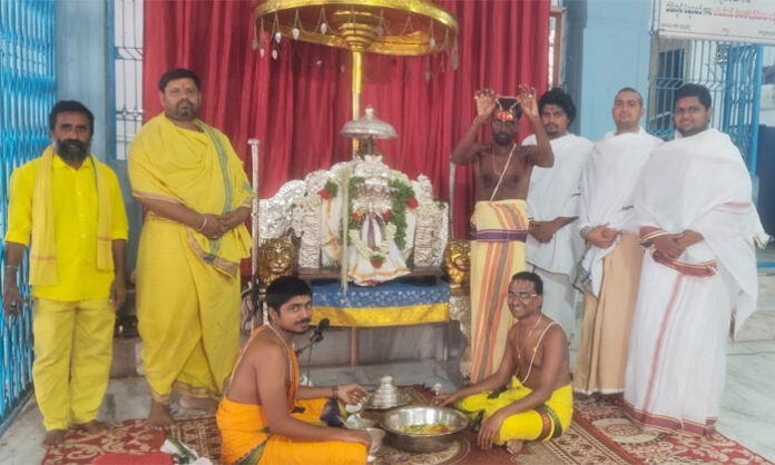 The Nitya Kalyana Mahotsavam of Sri Lakshmi Narasimha Swamy is performed at the Mattapalli temple in Suryapet district.