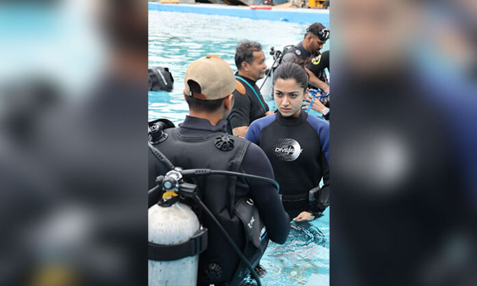 Rashmika Mandanna performs an intense underwater action sequence for the film Mysaa without using a body double.
