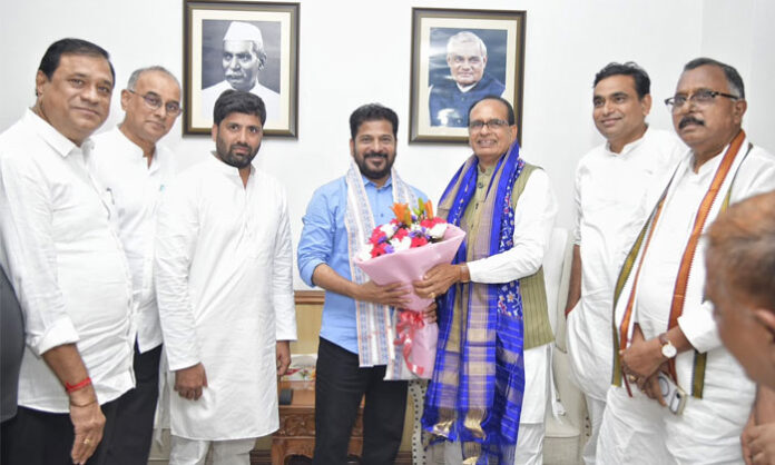 Telangana Chief Minister Revanth Reddy meets Union Minister Shivraj Singh Chouhan in Delhi, seeking 11.56 lakh houses under PMAY Gramin 2.0.