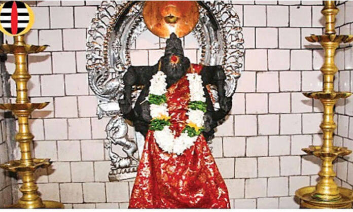 The sacred Shankari Devi Shakti Peetha located within the Thirukoneswaram Temple complex in Trincomalee, Sri Lanka.