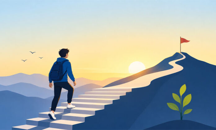 Youth skill development motivation inspires young people to embrace continuous practice, hard work, perseverance, and dedication for lasting success and a developed India.