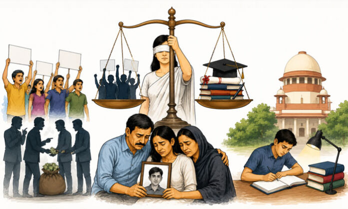 Students demand justice and systemic reforms following the NEET paper leak controversy, raising concerns about accountability and examination integrity.