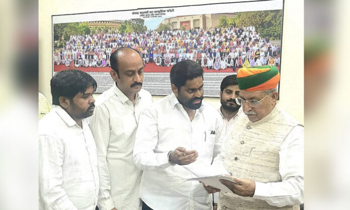 Representatives of Telangana lawyers' associations submit a memorandum to Union Law Minister Arjun Ram Meghwal seeking priority for local candidates in High Court judge appointments.
