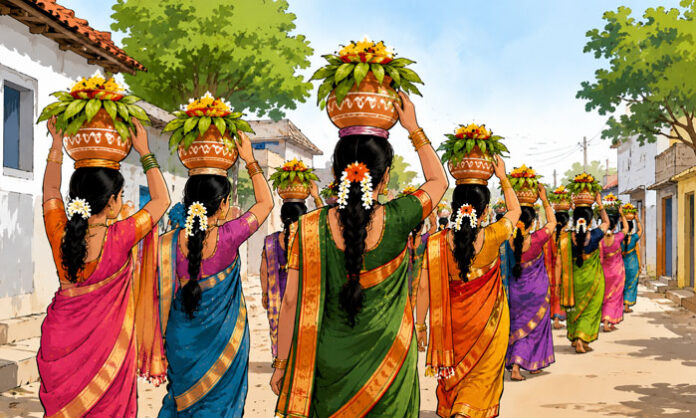 Bonam represents Telangana's ancient cultural heritage and tradition of worshipping village guardian deities