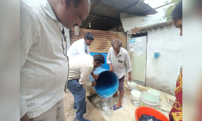 Village leaders conduct a Dry Day Friday awareness drive in B G Venkatapur to prevent dengue and malaria during the monsoon.