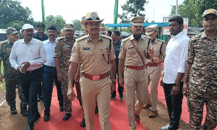 Telangana DGP CV Anand reviews development plans for tourism and roads in Karreguttalu