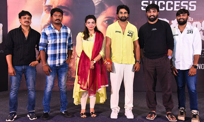 Kiku Chiranjeevi team at the grand success meet in Hyderabad