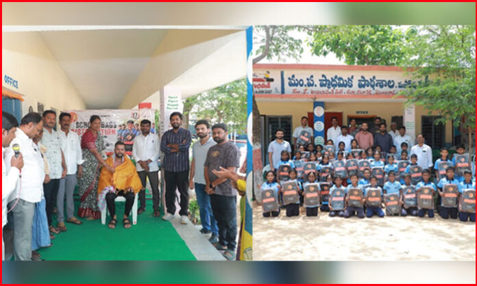 100 Smiles Charity Foundation donates school bags and printer to Mazidpur school