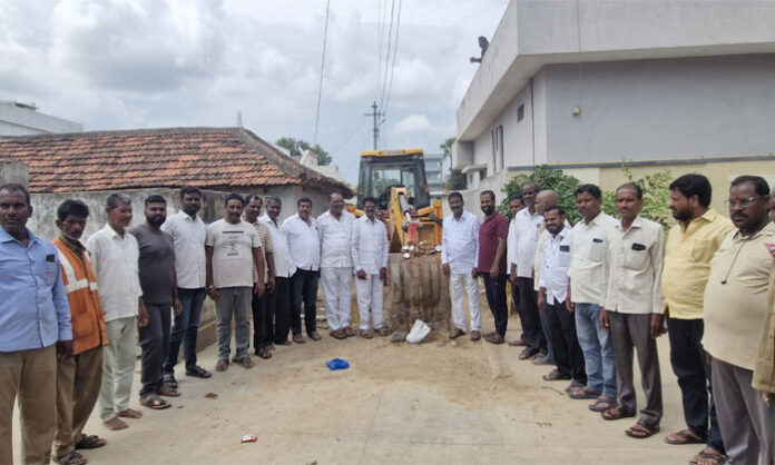 CC road construction works launched in Pudur village