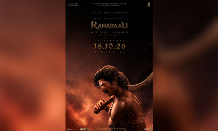 Vijay Deverakonda in Ranabaali release date poster ahead of October 16 worldwide theatrical release