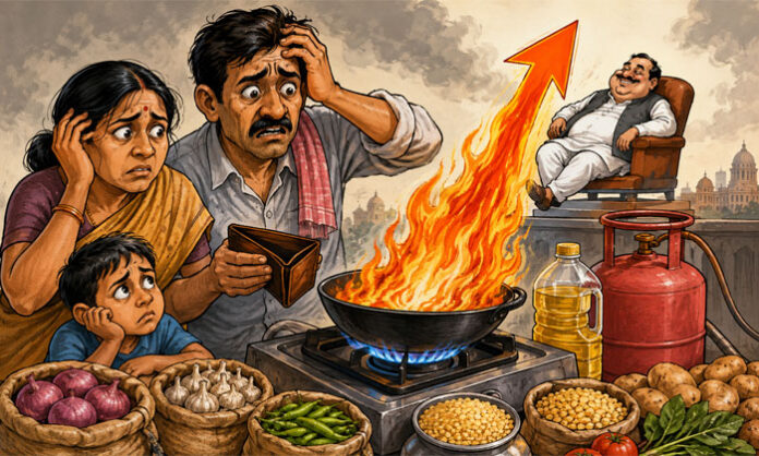 Rising prices of cooking oil, vegetables, fuel and other essential commodities burden household budgets