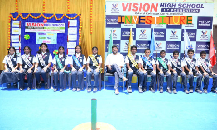 Vision High School students participate in student council swearing-in ceremony at Rekurthi