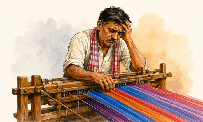 Sircilla weavers express concern over the withdrawal of welfare support and Bathukamma saree orders.