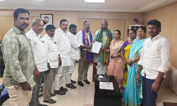 Representation submitted for ₹20 crore funds for drainage and CC roads in Jawahar Nagar