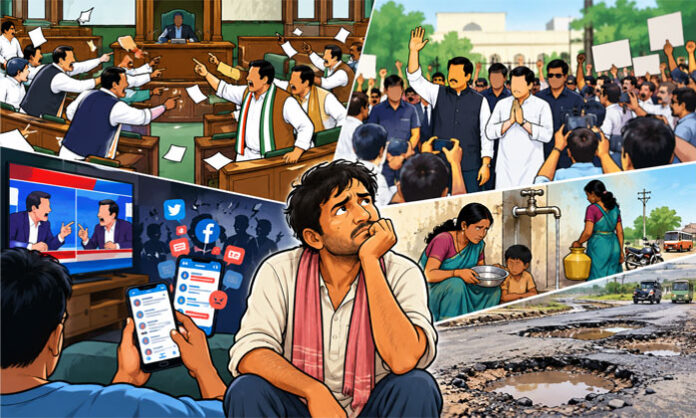 Common man demands accountability and solutions to food, water, and road problems