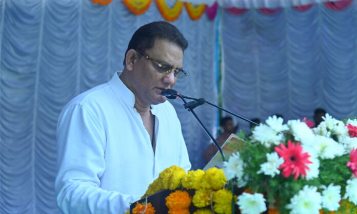 Mohammed Azharuddin attends Praja Palana Day celebrations at Jagtial Collectorate