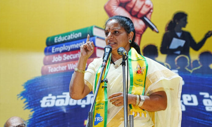 Kalvakuntla Kavitha criticizes Revanth Reddy over pending employee and teacher issues