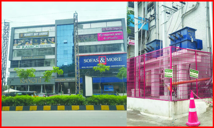 Twelve electricity connections and two 100 KVA transformers sanctioned for an alleged illegal building in Nallagandla