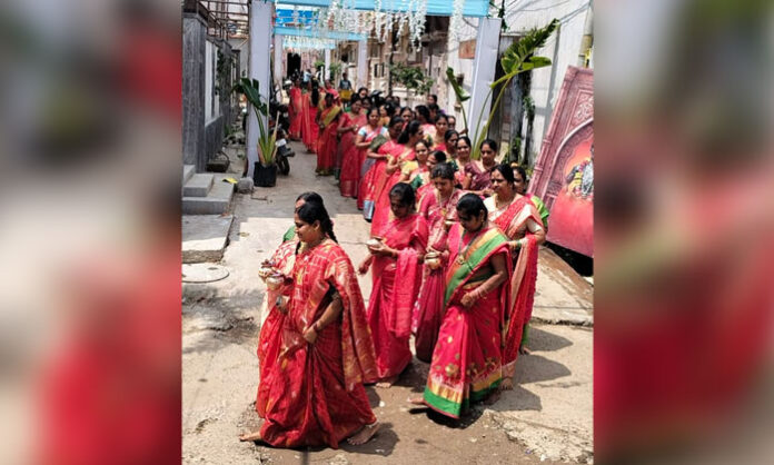 Vinayaka Navaratri celebrations and Kalasha procession at Sri Channabasaveshwara Temple in Sadashivapet