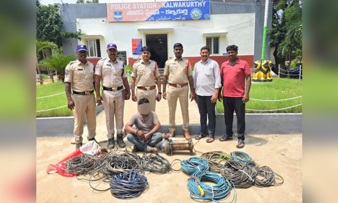Police arrest accused in borewell motor and cable wire theft cases near Urkonda