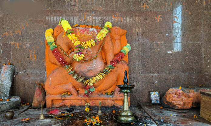 Mundkatiya Ganesha Temple in Uttarakhand's Kedar Valley, where Lord Ganesha is worshipped in a headless form according to local religious tradition.