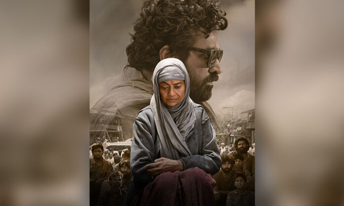 Veteran actress Zarina Wahab as Zubaida in the first-look poster of Puri Jagannadh's Slum Dog: 33 Temple Road, featuring the tagline 