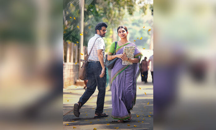 Nithiin and Afia Sayed in the song announcement poster for Rukku Rukku Rukmini, the first single from Alias Rukmini, releasing on October 27.
