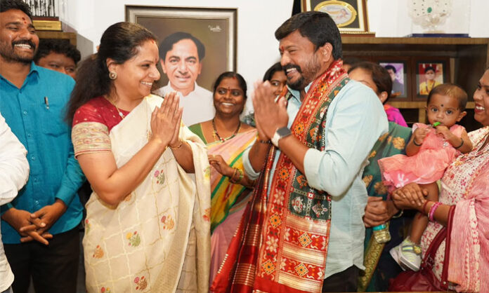 Dr Nalamasa Srikanth Goud, Telangana Rakshana Sena candidate for the Nalgonda-Warangal-Khammam Graduates MLC constituency.