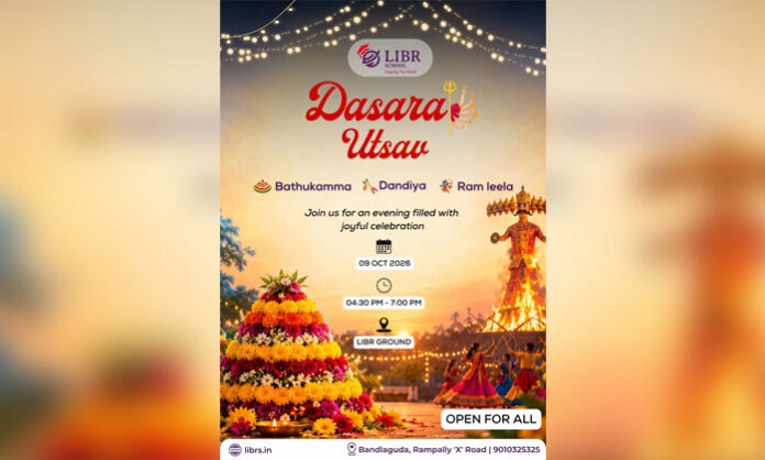Dasara Utsav celebrations featuring Ramlila, Bathukamma and Dandiya at Lead India Bharat Ratnas School