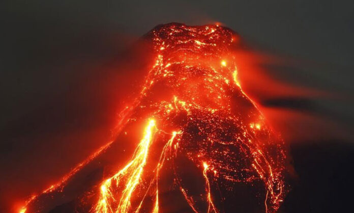 Mount Mayon volcano erupts in the Philippines, sending ash clouds up to three kilometers high and prompting evacuation orders for nearby residents.