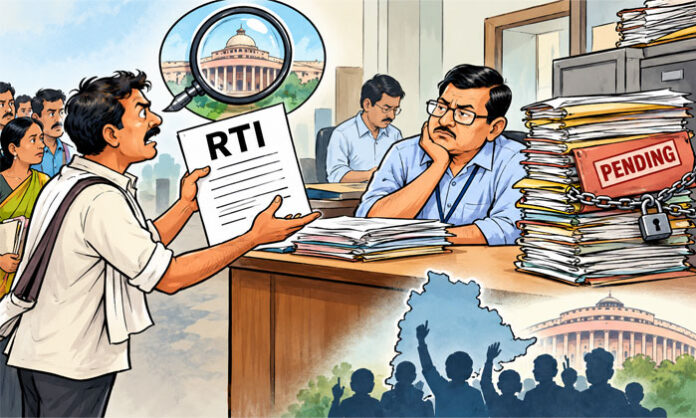 Pending RTI applications and appeals in Telangana raise concerns about delayed information responses and government accountability.