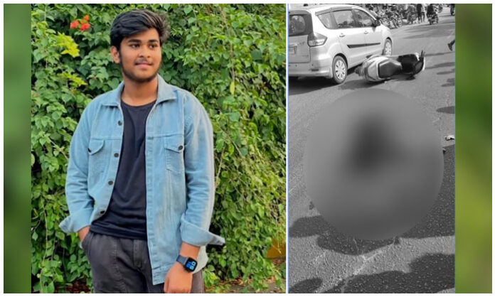 Police investigate a fatal gas tanker accident at Nagaram-Rampally crossroads in which 20-year-old Akhil died.