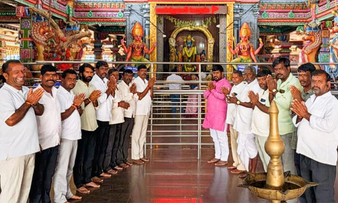 Salarpur villagers offer prayers at Maisigandi Maisamma Temple after land issue resolution