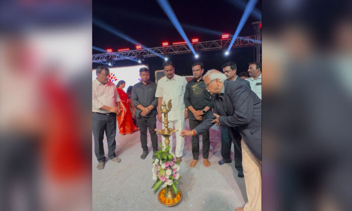 Students and faculty participate in Swagath 2K26 Freshers Day celebrations at Narsimha Reddy Engineering College in Gundlapochampally.
