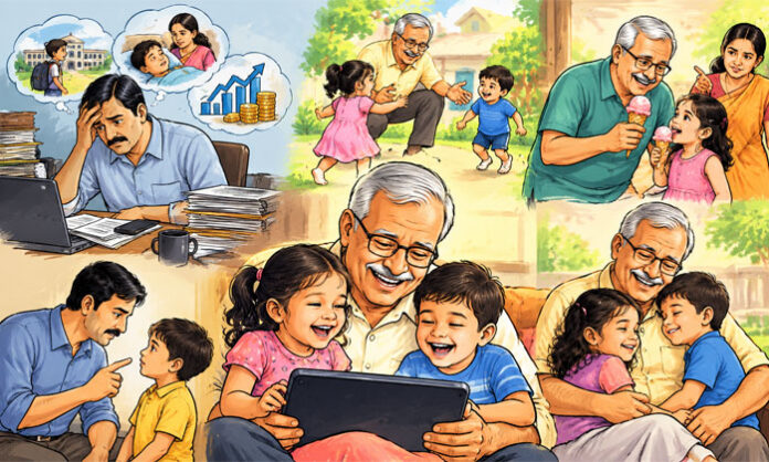 A heartfelt reflection on the loving bond between a grandfather and his grandchildren, highlighting affection, joy, and cherished family moments.