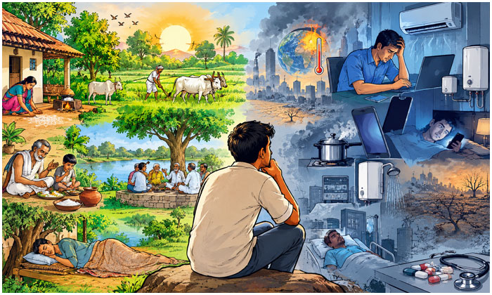 Technology Impact | మన టెక్నాలజీయే మనల్ని నాశనం చేస్తోంది..! 2 Traditional Indian Lifestyle vs Modern Technology1 1