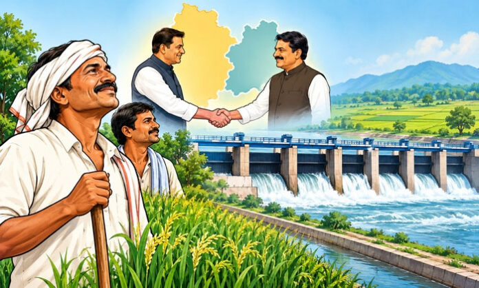 Tummidihetti Barrage irrigation project highlighted as a potential source of water for drought-affected agricultural lands in Adilabad.