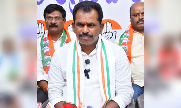 Wanaparthy MLA Tudi Megha Reddy addresses a press conference on voter rights and alleged vote deletions during the SIR process