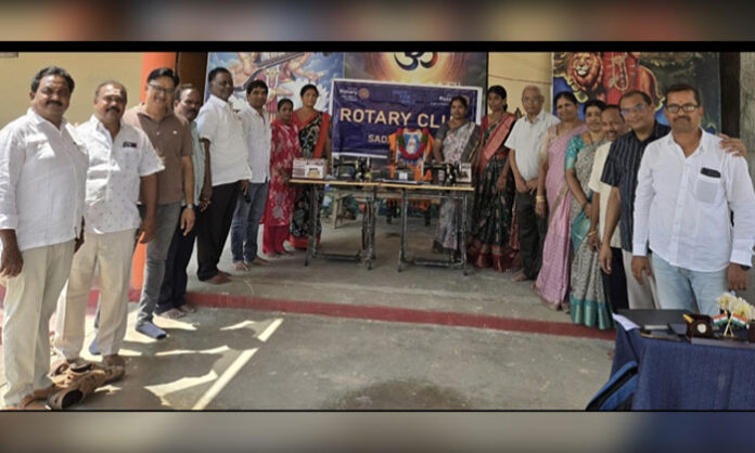 Sadashivpet Rotary Club distributes sewing machines and modern iron boxes to support women’s livelihoods